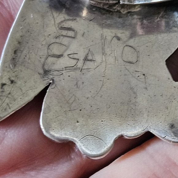 Huge Zuni Vintage S. Esalio Signed Owl Ring - Picture 3 of 8